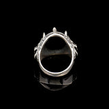 Handmade Black Onyx Lion Signet Ring - Vintage 925 Sterling Silver Mens Ring — image 6
