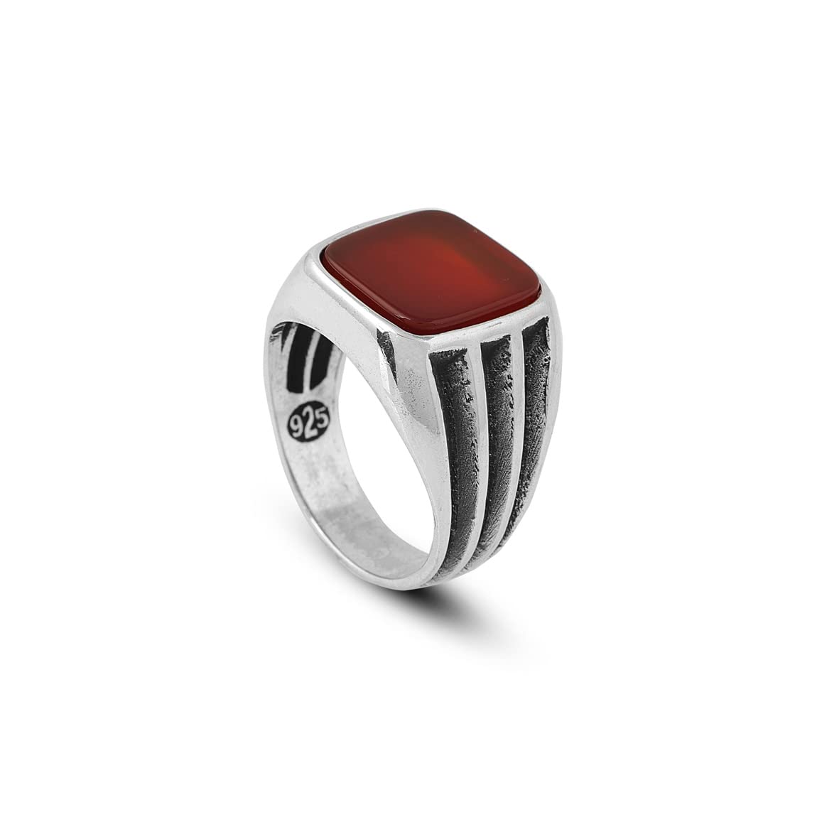 Men Handmade Carnelian Stone Ring