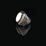 Turquoise Stone Men Silver Ring — image 4