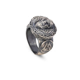 Handmade 925 Sterling Silver Viking Signet Ring - Men's Jewelry with Norse Design — image 1