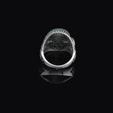 Handmade Sterling Silver Jade Snake Ring — image 4
