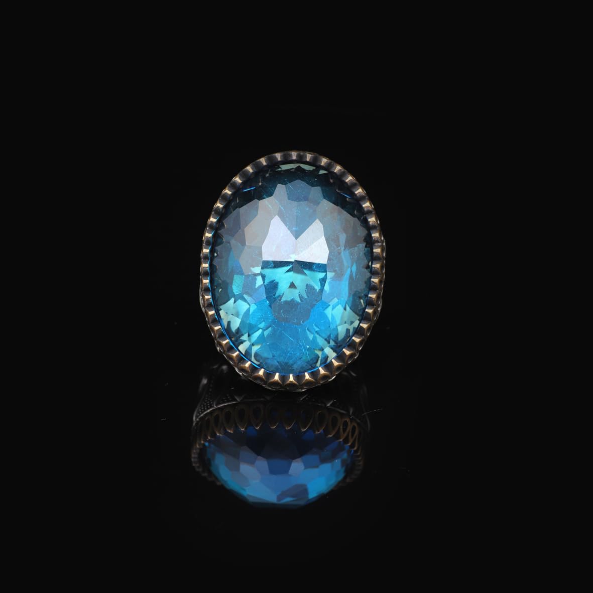 Aquamarine Ring -Oval Gemstone