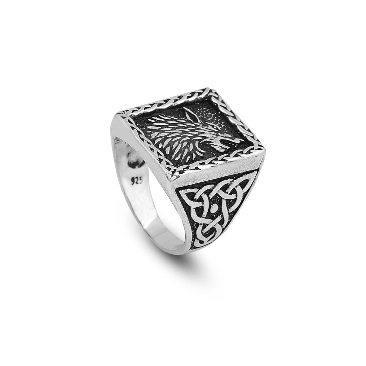 925K Sterling Silver Wolf Ring