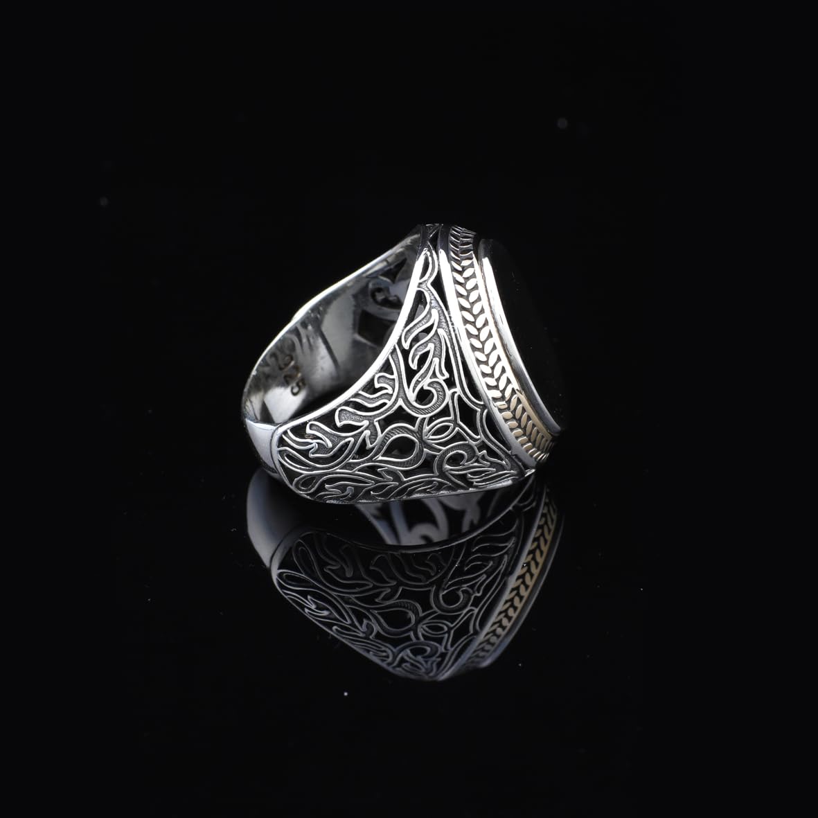 Handmade 925 Sterling Silver Personalized Rings - Custom Photo Ring with Name Engraving