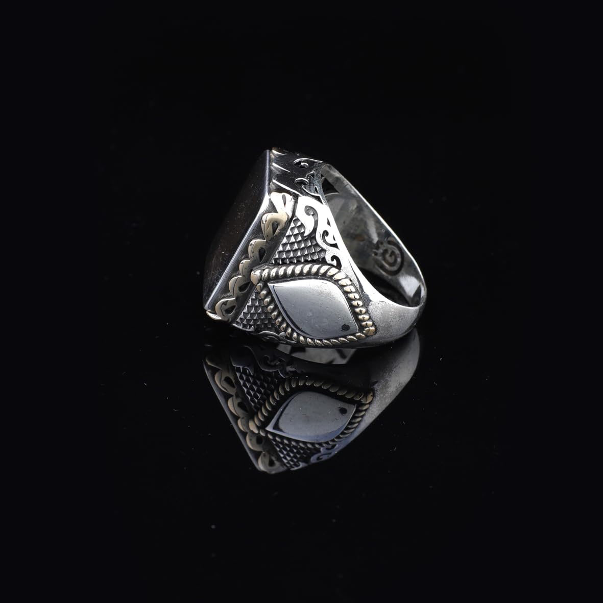 Handmade 925 Sterling Silver Personalized Rings - Custom Photo Ring with Name Engraving