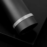 Men Thick Silver Band Bracelet — image 2