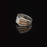Handmade Mother of Pearl Gemstone Signet Pinky Ring - Vintage 925 Sterling Silver Men's Engagement Ring - Polished Finish with Custom Engraving & Silver Polishing Cloth Gift — image 5