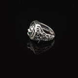Handmade Vintage Lion Signet Pinky Ring - 925 Sterling Silver Men's Engagement Ring with Micro Jade Gemstone — image 5
