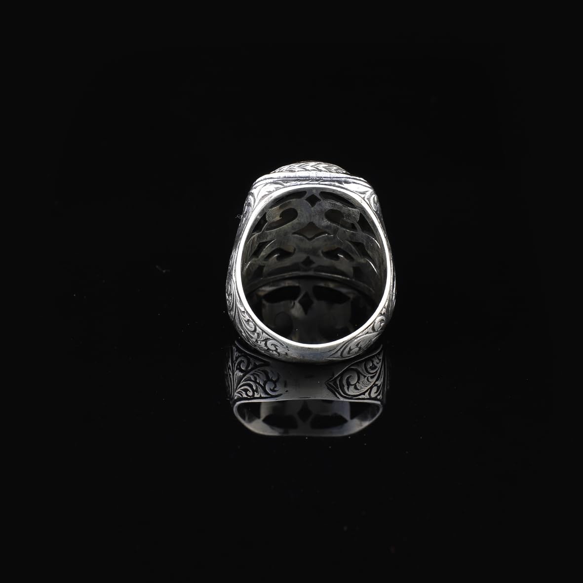 Handmade 925 Sterling Silver Personalized Rings - Custom Photo Ring with Name Engraving