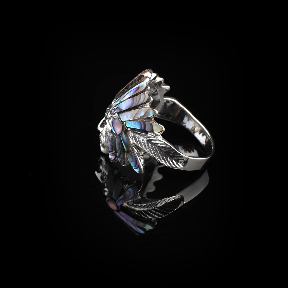 American Indian Chief Handmade Silver Men Ring