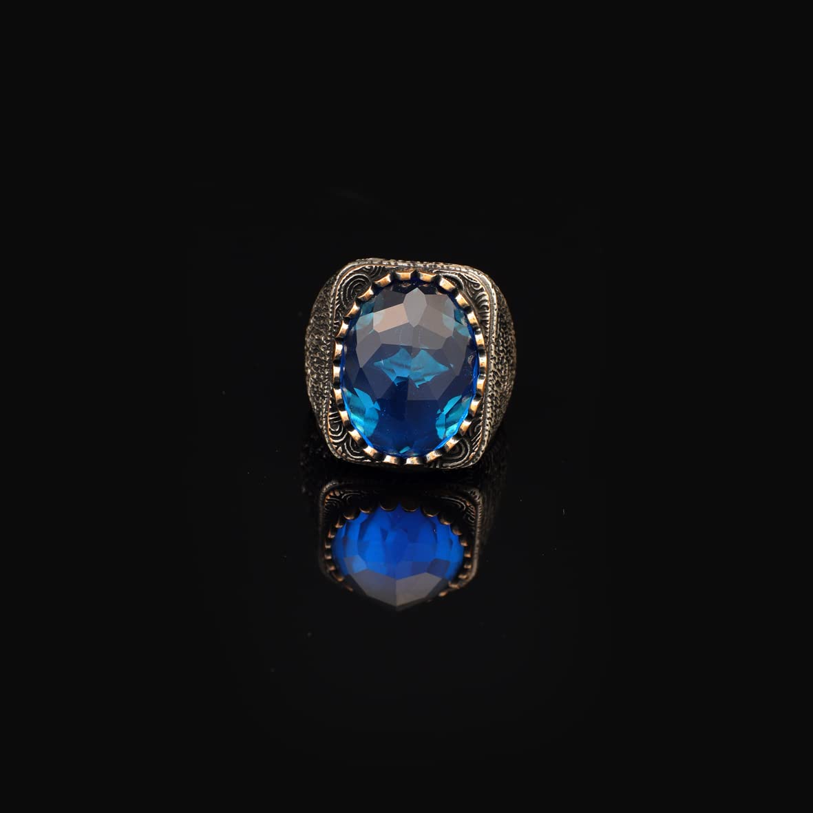Blue Sapphire Ring Mens