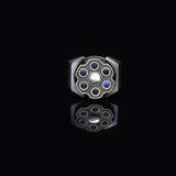 Men's Sapphire Ring - Rotating Design in 925 Sterling Silver - Men's Rotating Sapphire Ring - Birthday Gifts — image 2