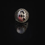 925 Sterling Silver Garnet Ring – Oval Ottoman Gemstone Ring for Men — image 3