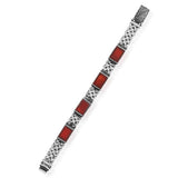 Handmade Carnelian Gemstone Bracelet – Gothic Vintage Sterling Silver Bracelet for Men — image 1