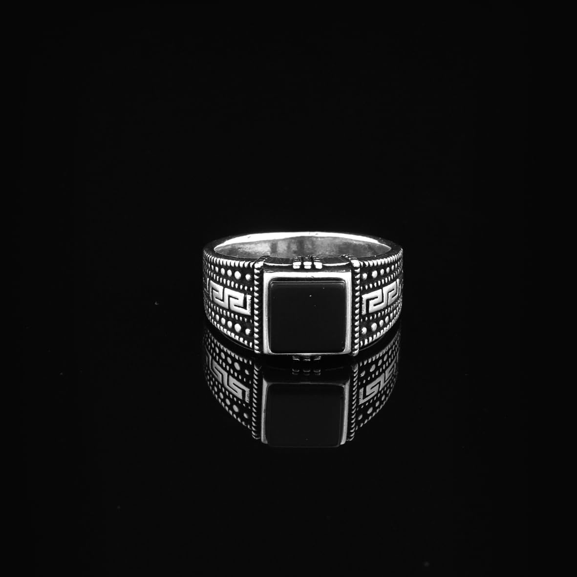 Handmade Black Onyx Signet Ring
