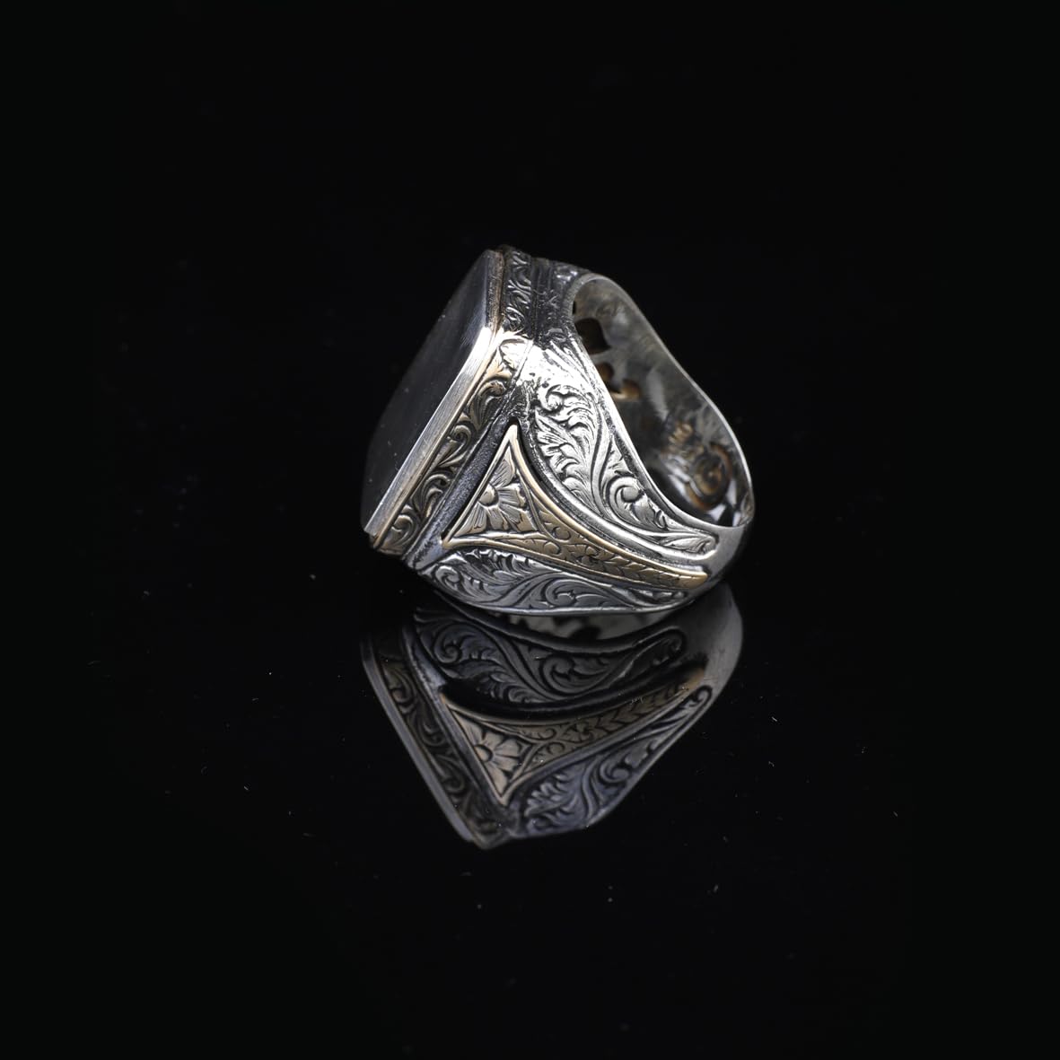 Handmade 925 Sterling Silver Personalized Rings - Custom Photo Ring with Name Engraving