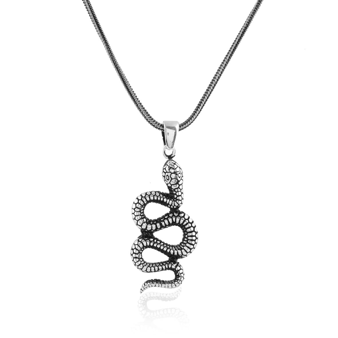 925K Sterling Silver Snake Necklace