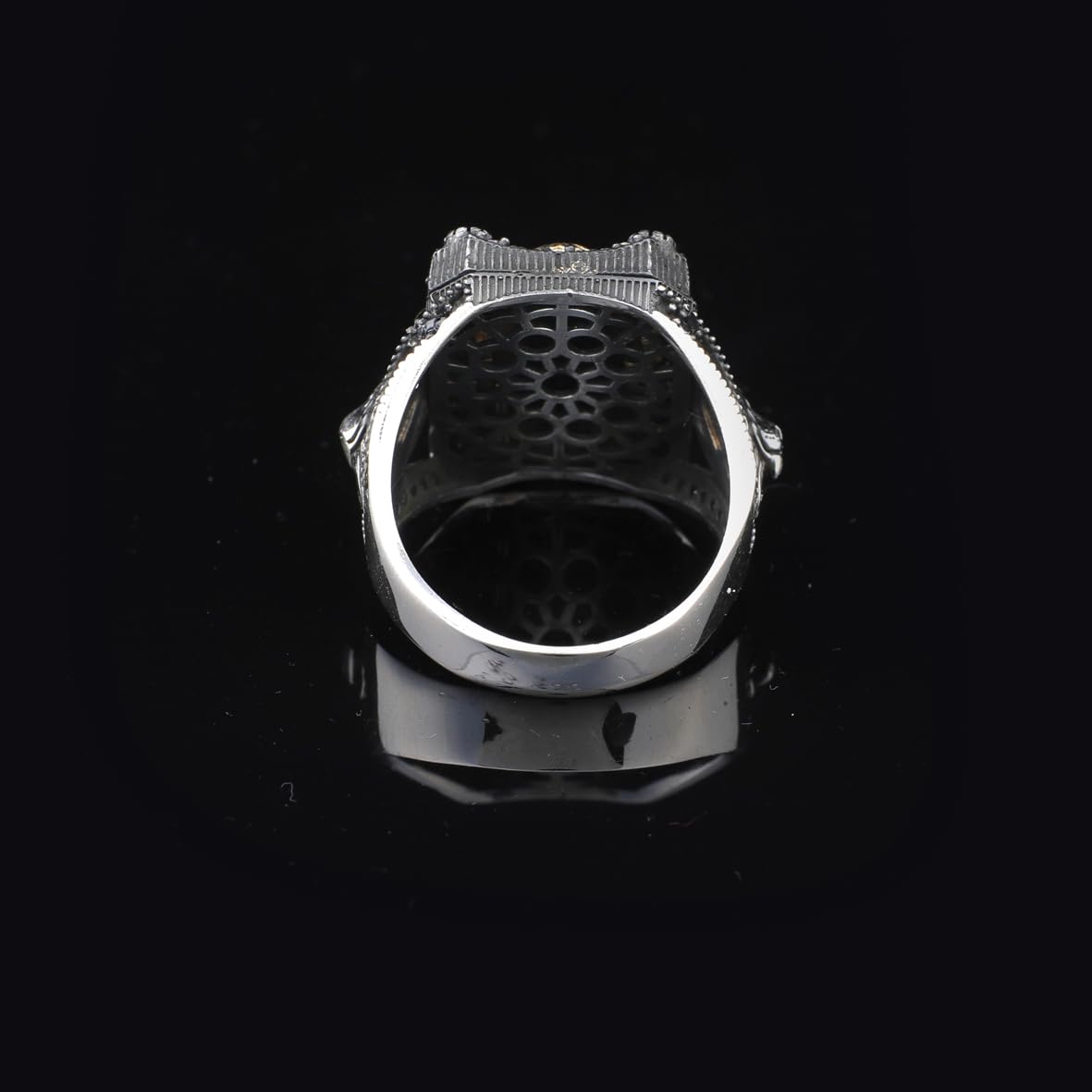 925 Sterling Silver Men's Ring - Handmade Lion Design
