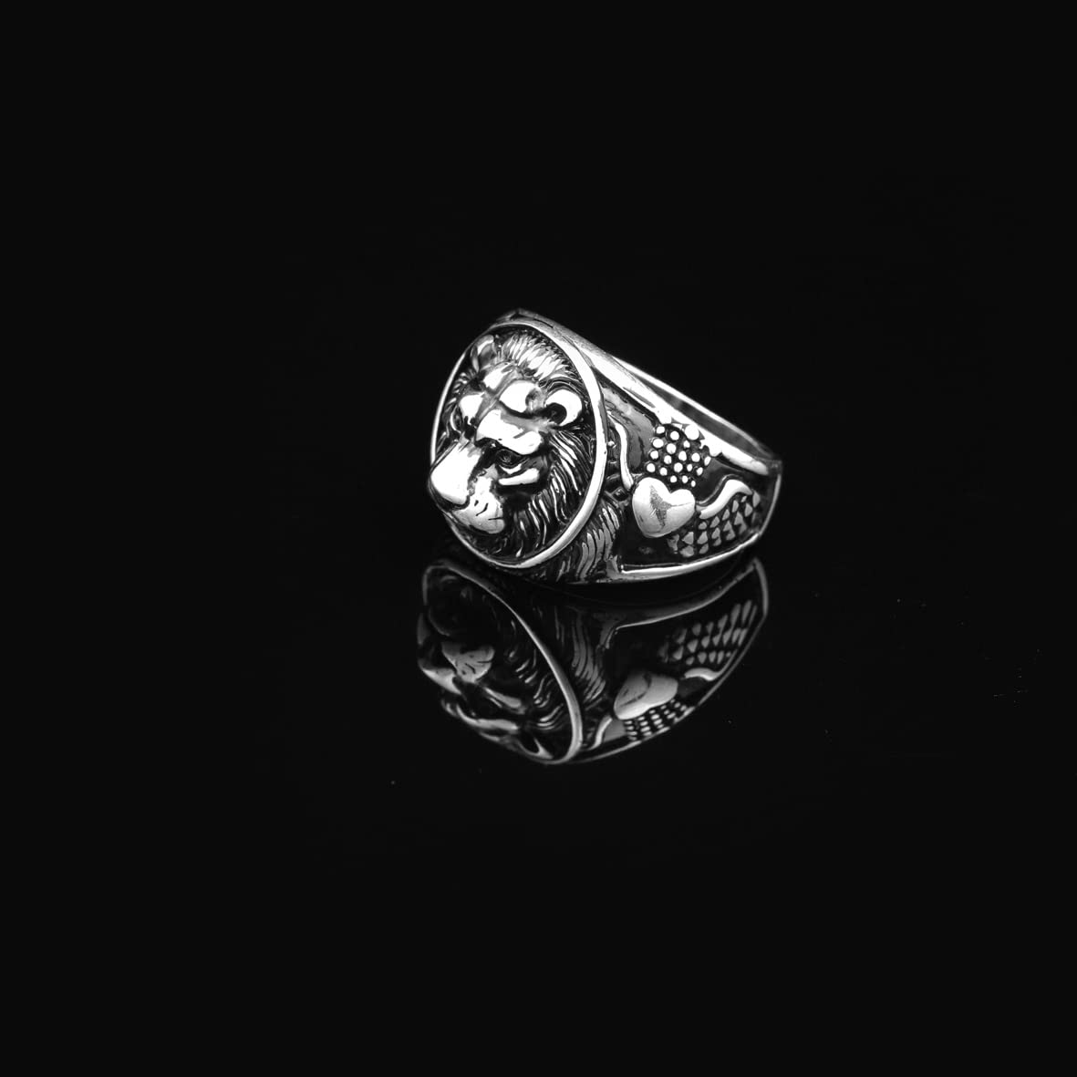 925K Sterling Silver Lion Ring