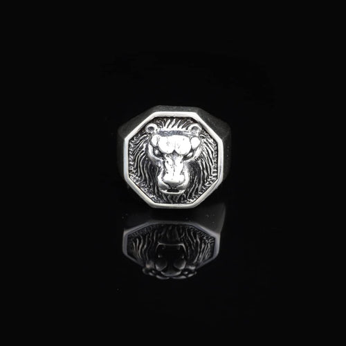 925K Sterling Silver Lion Ring