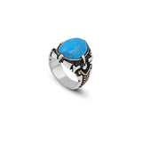 925K Sterling Silver Mens Turquoise Ring — image 1