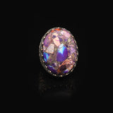 Special Turquoise Men’s Ring with Large Oval Stone – Vintage 925 Sterling Silver Ring — image 3