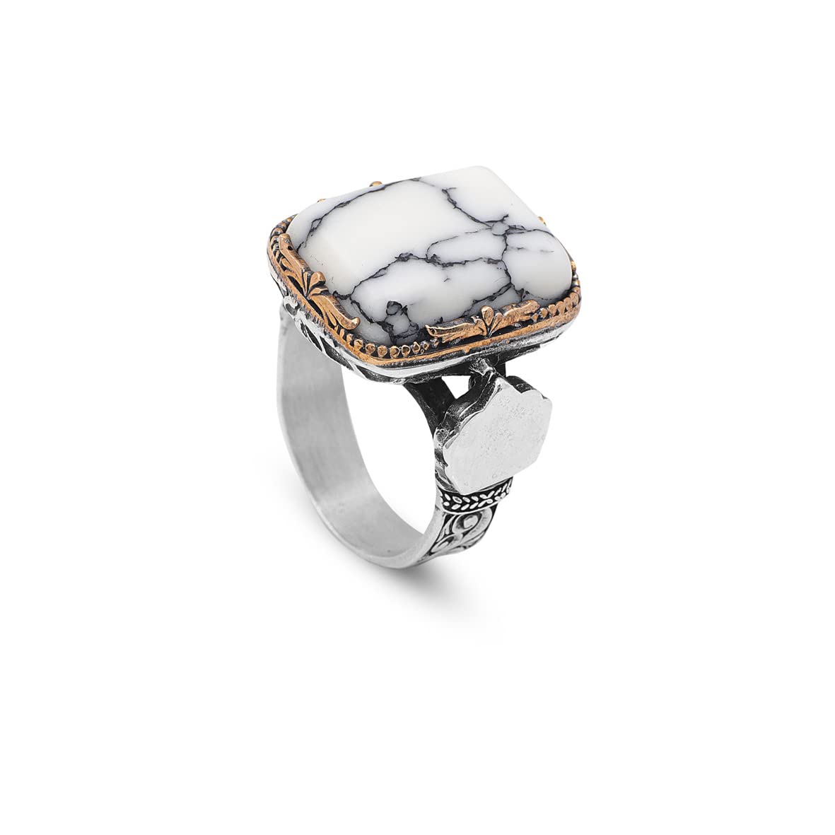 Turquoise Stone Men Silver Ring