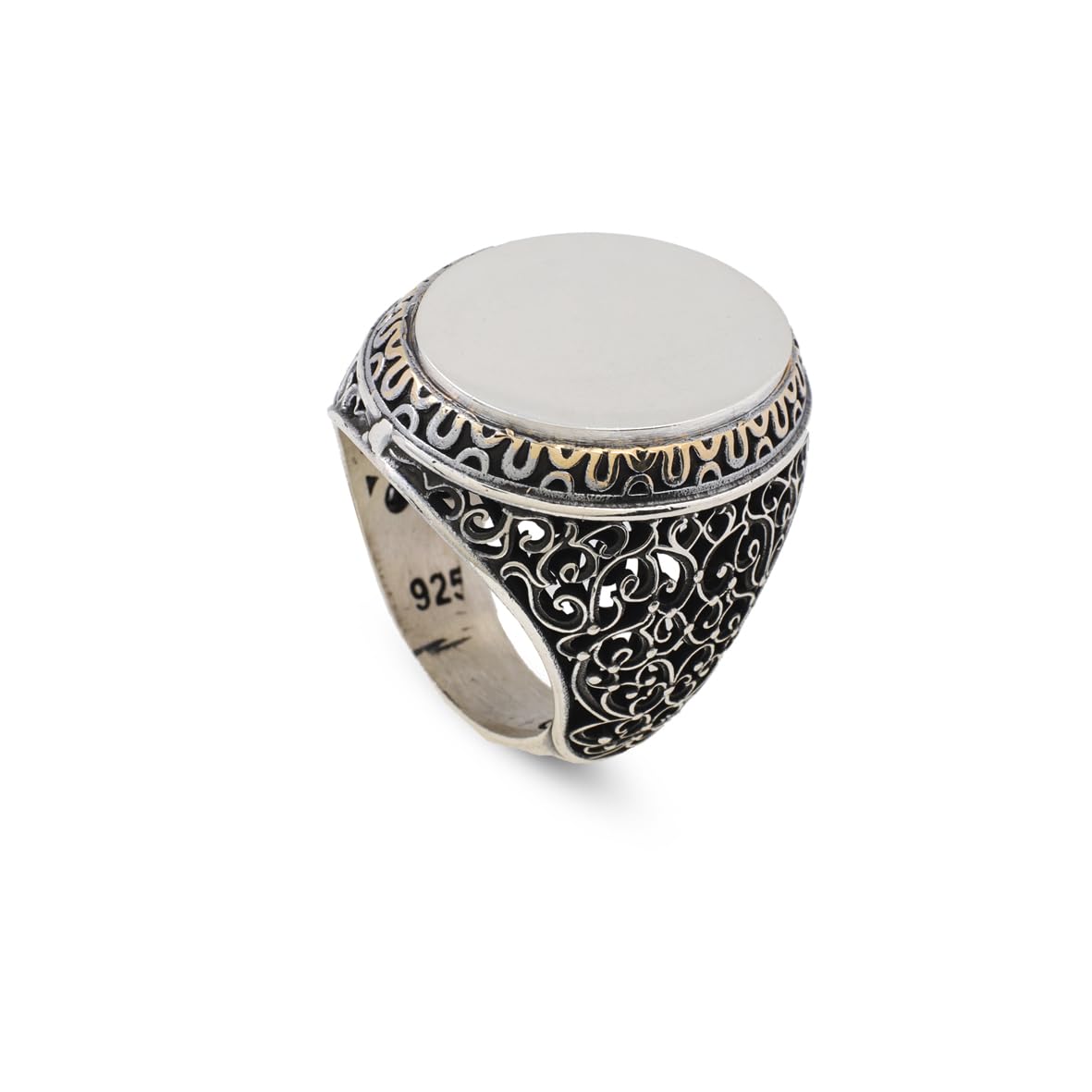 Handmade 925 Sterling Silver Personalized Rings - Custom Photo Ring with Name Engraving