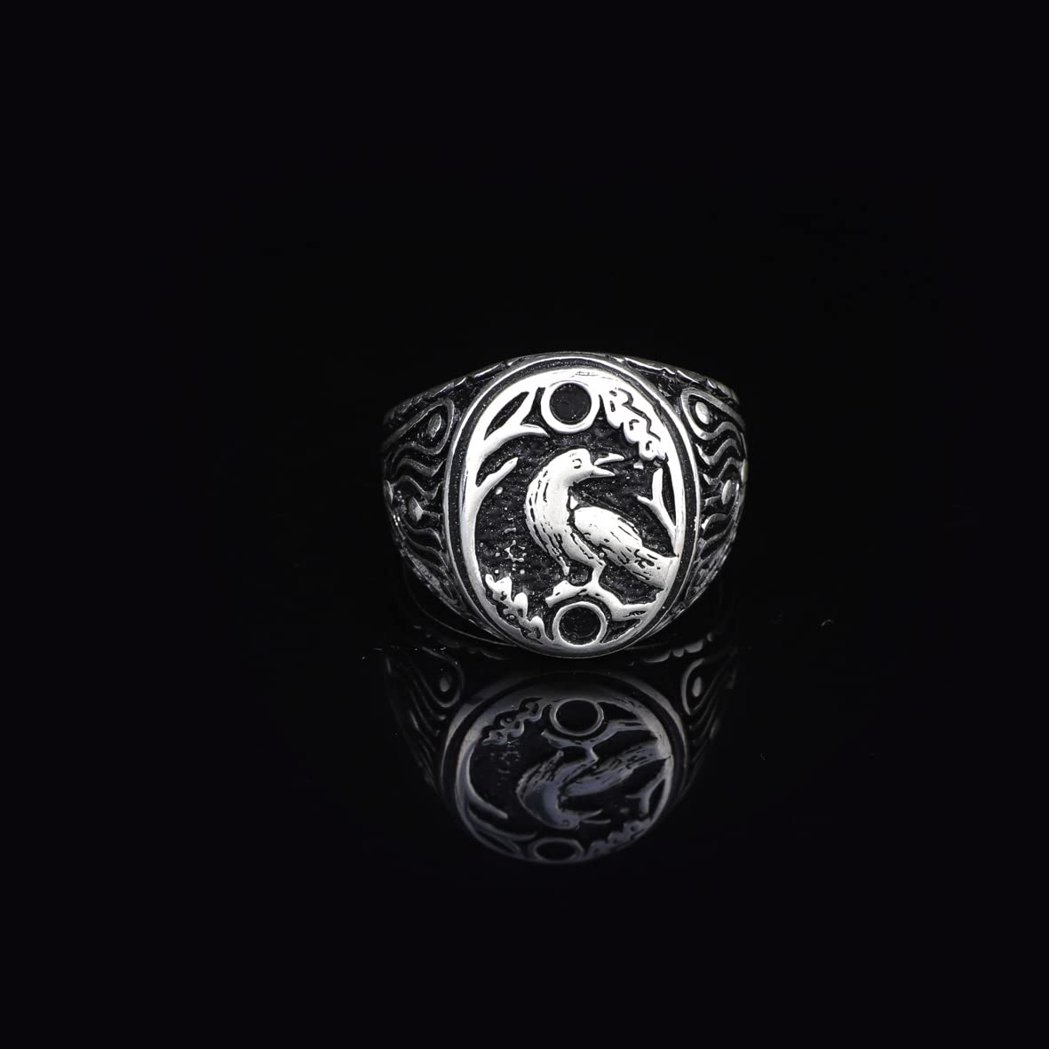 925K Sterling Silver Crow Ring