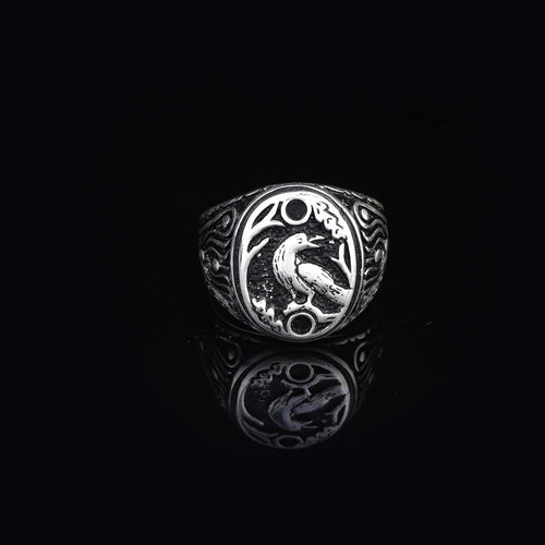 925K Sterling Silver Crow Ring