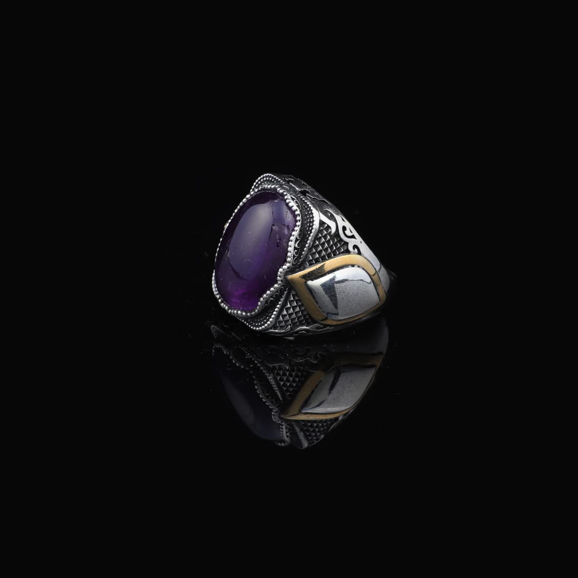 925K Sterling Silver Purple Sapphire Ring