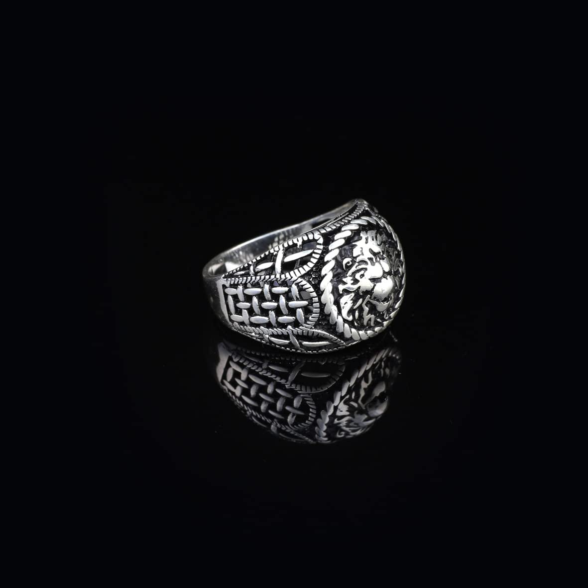 925K Sterling Silver Lion Ring