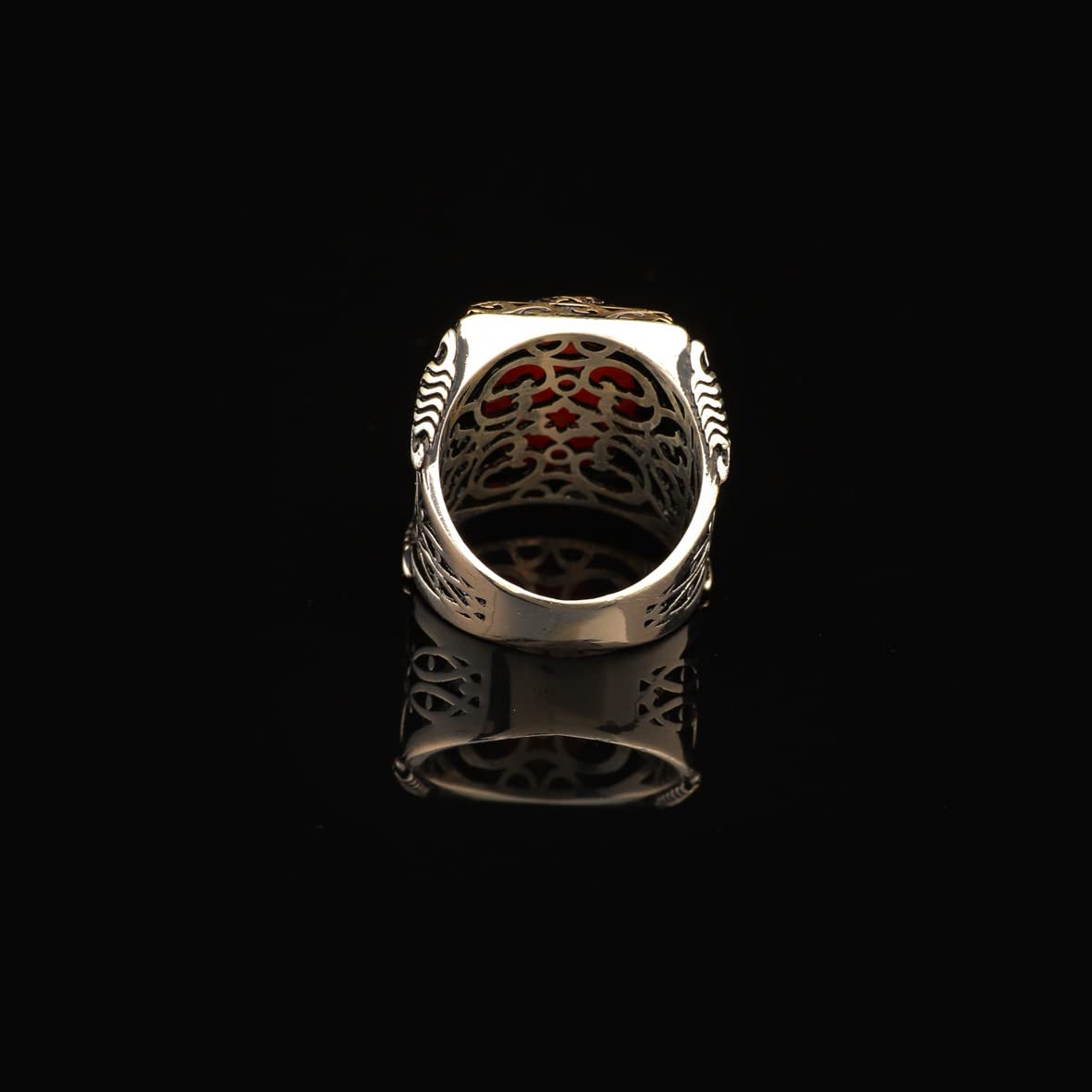 Men Handmade Carnelian Stone Ring