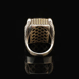 Sword Ring Signet Ring Large Ring Chunky Silver Whiskey Barrel Ottoman Vintage 925 Sterling Silver Promise Engagement Ring Gift for Husband — image 5