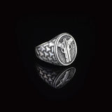 Pistol Handmade Sterling Silver Men Signet Ring — image 3