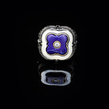 Lapis Lazuli Ring with White Sapphire Accent - Handcrafted Vintage Men's Sterling Silver Sword Gemstone Ring with Micro Stone Detail and Silver Polishing Cloth Gift — image 2