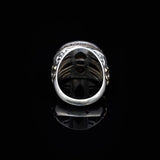 Vintage Malachite Ring with Micro Ruby Stone - Handmade 925 Sterling Silver Mens Ring with Gemstone - Includes Silver Polishing Cloth Gift — image 5