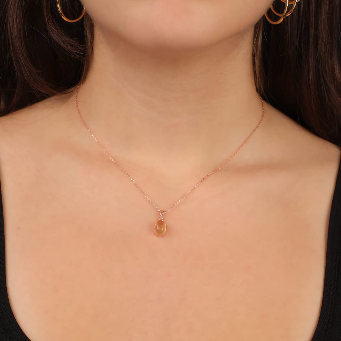Sterling Silver Tiger Eye Necklace for Women - Trendy Tiger Eye Pendant Necklace for Women - Gift for Her