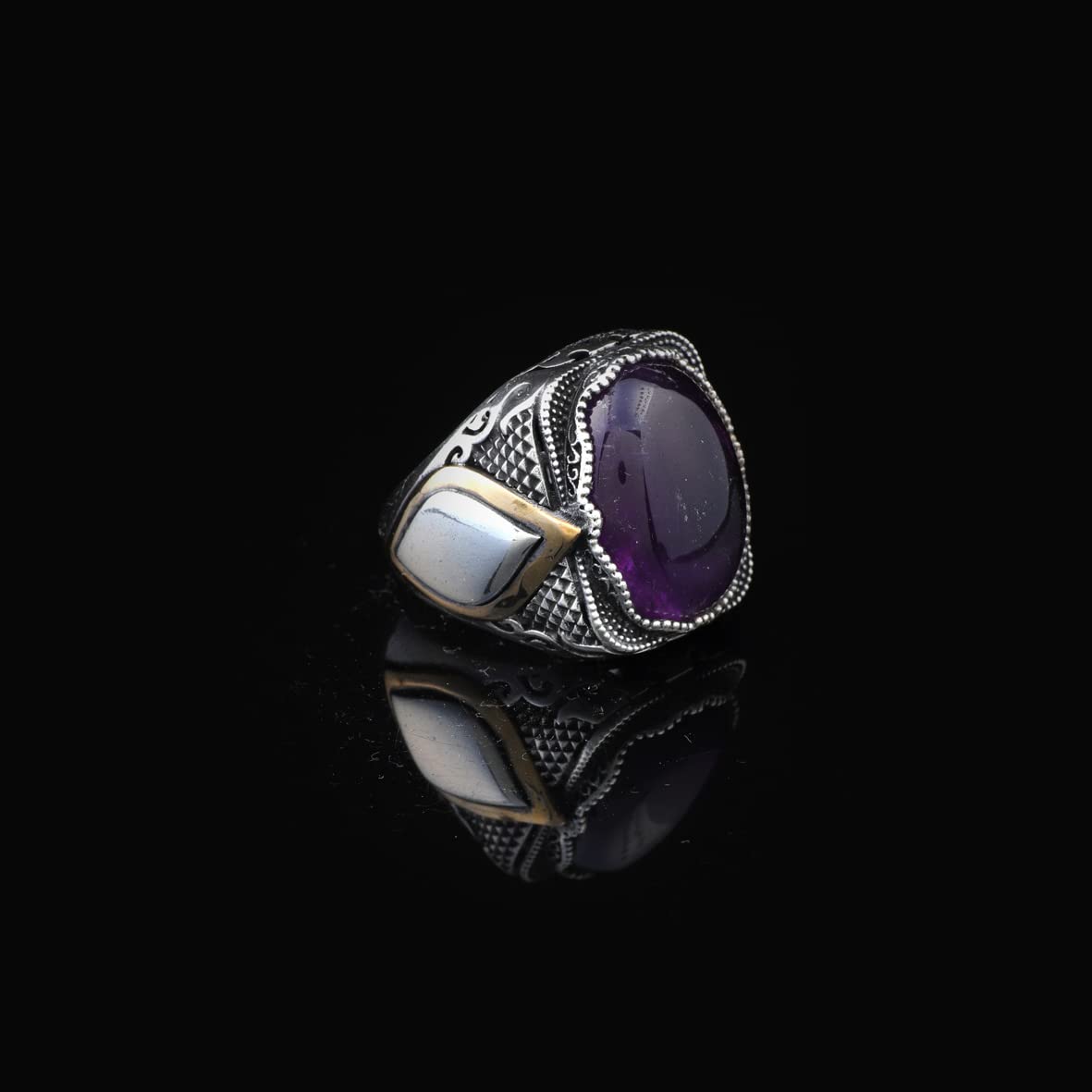 925K Sterling Silver Purple Sapphire Ring