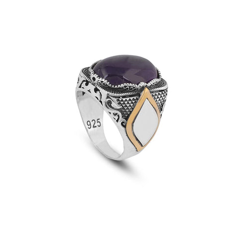 925K Sterling Silver Purple Sapphire Ring