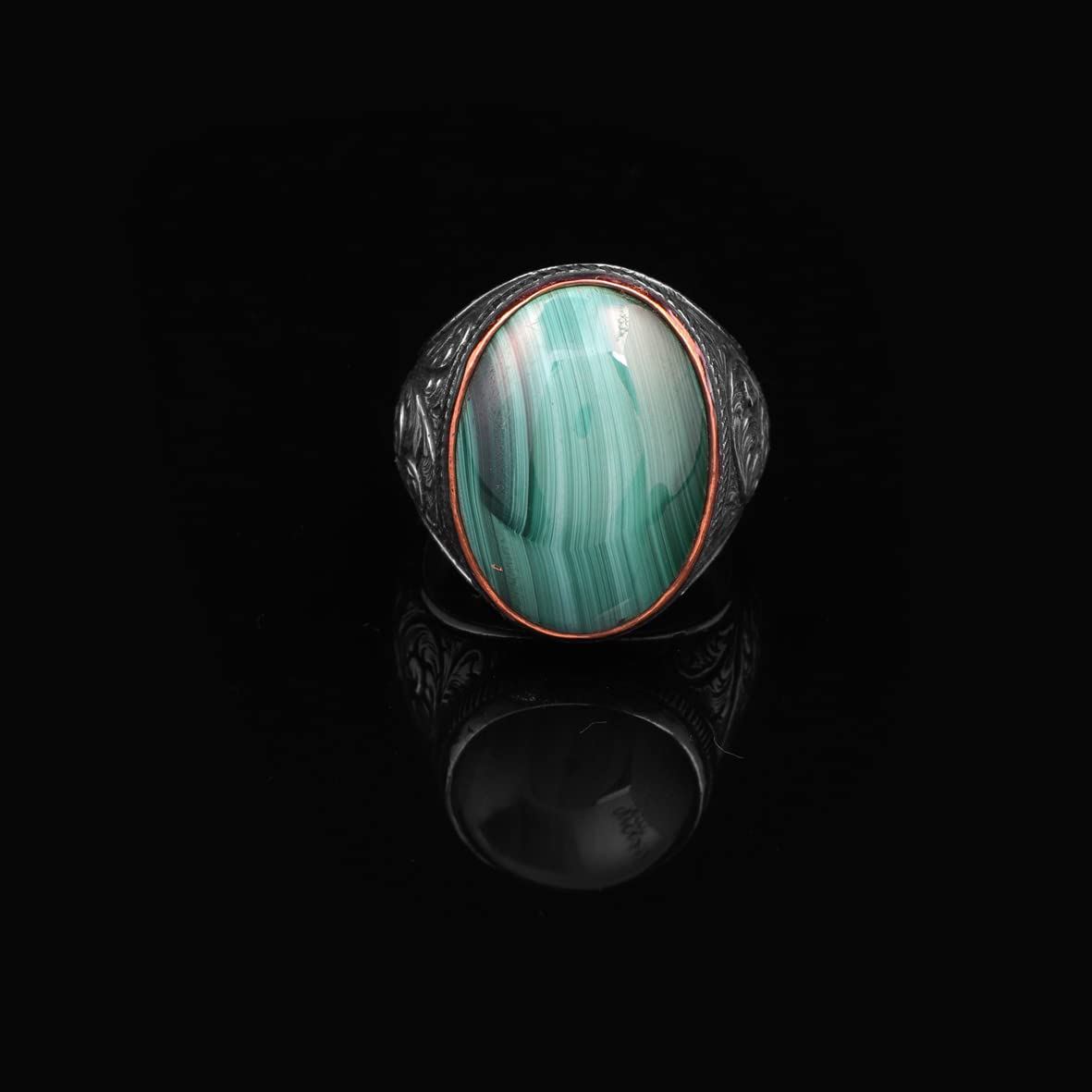 Malachite Ring Men