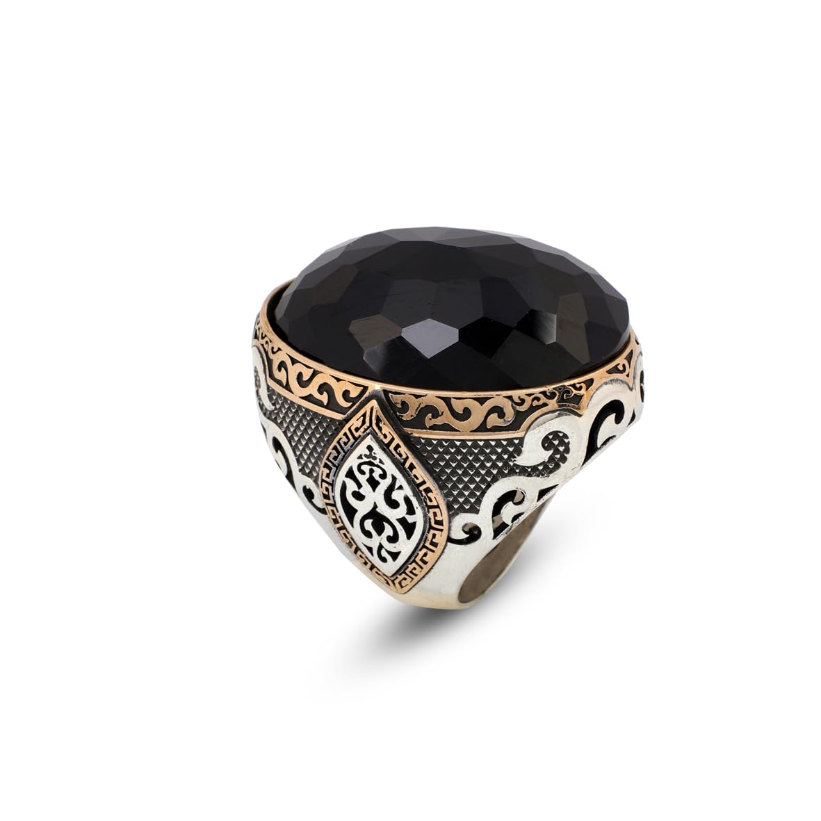 925 Sterling Silver Black Onyx Ring - Large Oval Stone