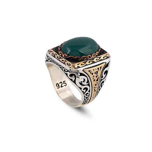 925K Sterling Silver Jade Ring