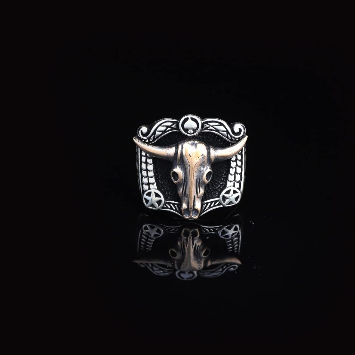 925K Sterling Silver Bull Ring