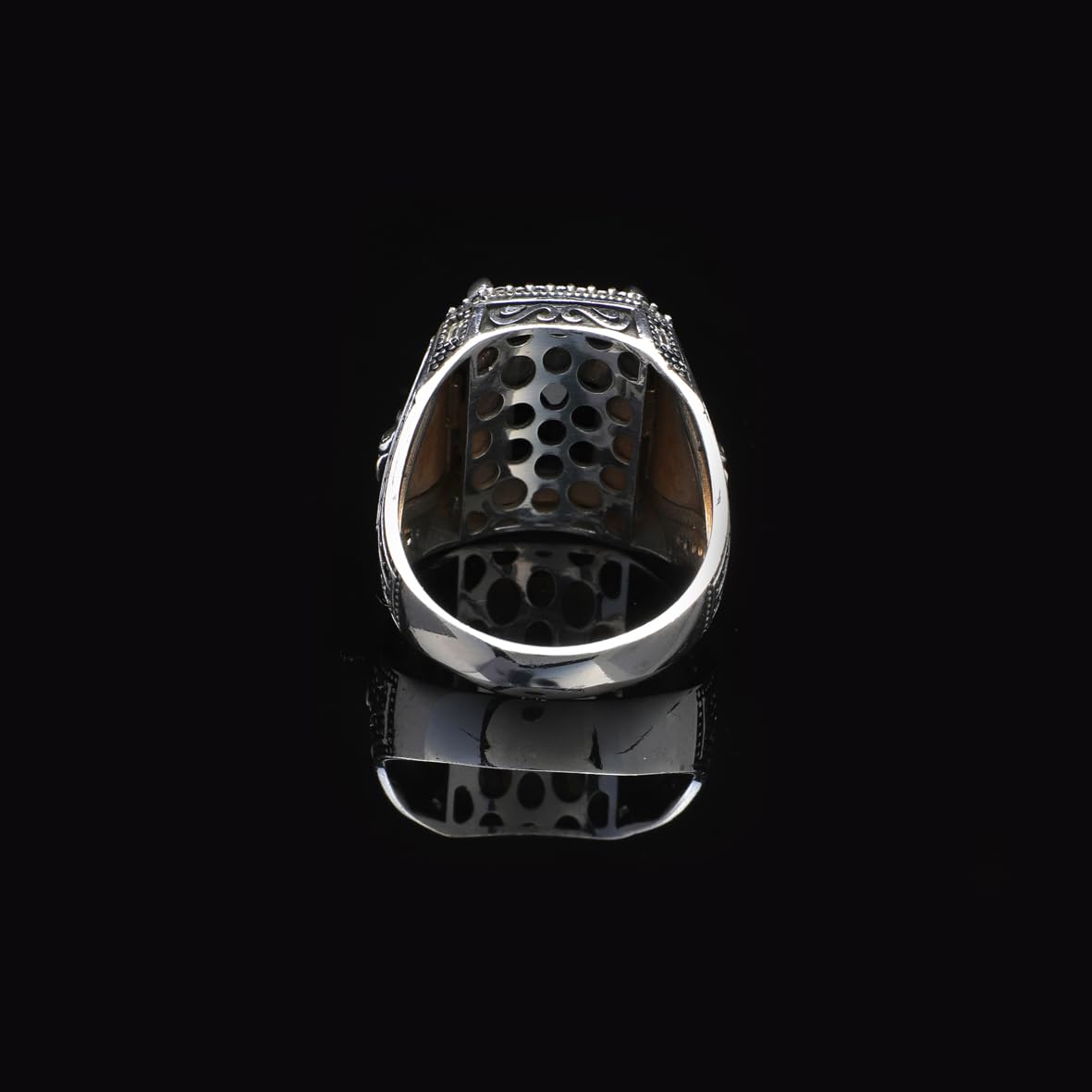 925 Sterling Silver Men's Black Onyx Lion Ring - "Black Onyx Lion Ring for Men - 925 Sterling Silver Black Onyx Gemstone - Birthday Gifts
