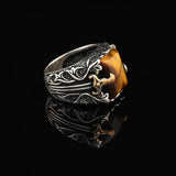 Men’s Tiger Eye Sterling Silver Sword Ring — image 4