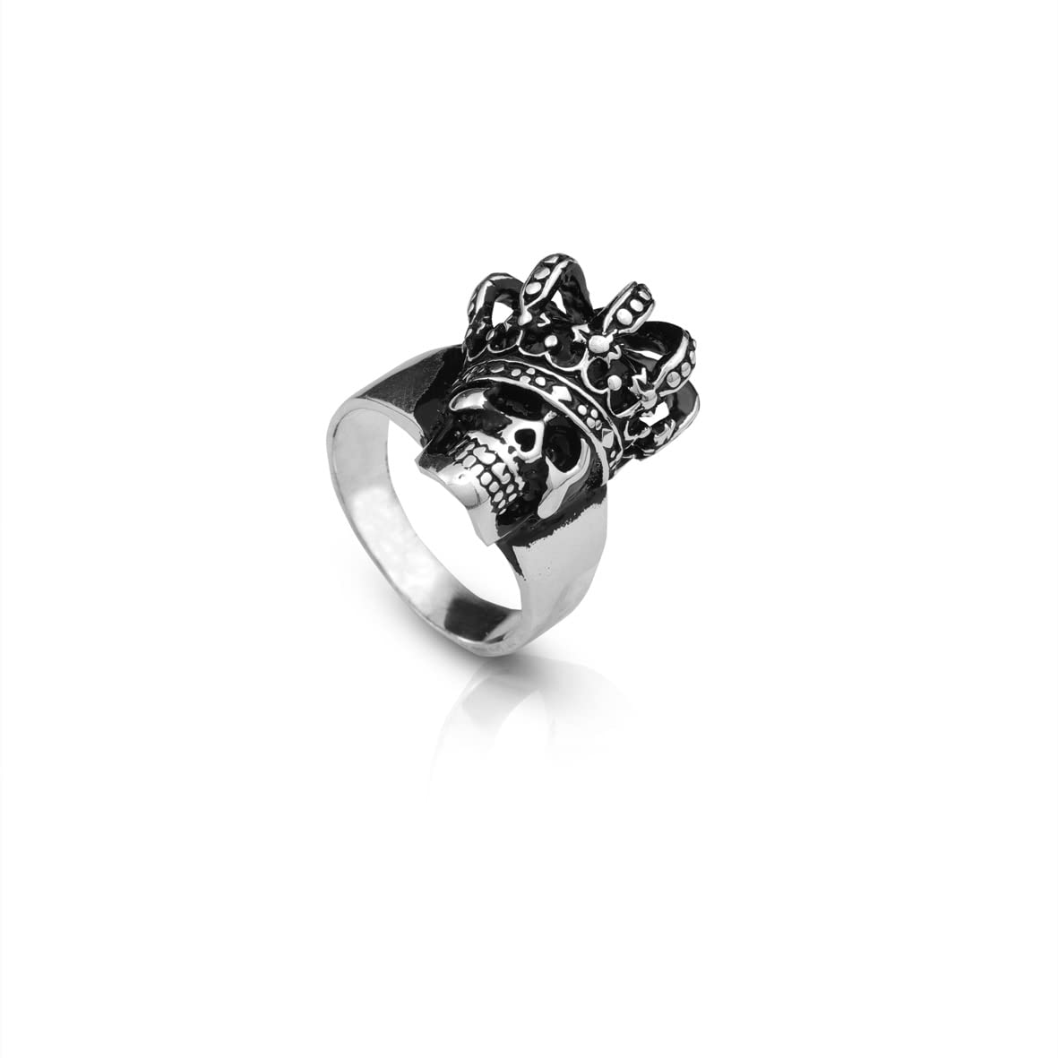 Skull Handmade Sterling Silver Men Biker Ring