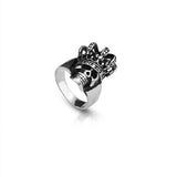 Skull Handmade Sterling Silver Men Biker Ring — image 1