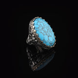 Men’s Sterling Silver Turquoise Ring — image 4