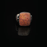 925 Sterling Silver Garnet Ring – Vintage Handmade Micro Stone Statement Ring for Men – Polished Engagement Ring with Custom Engraving & Silver Polishing Cloth Gift — image 3